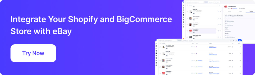 Integrate your Shopify and BigCommerce Store with eBay