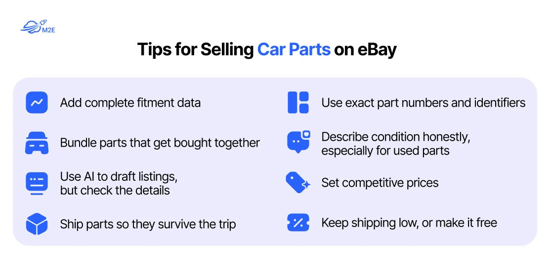 Tips for Selling Car Parts on eBay