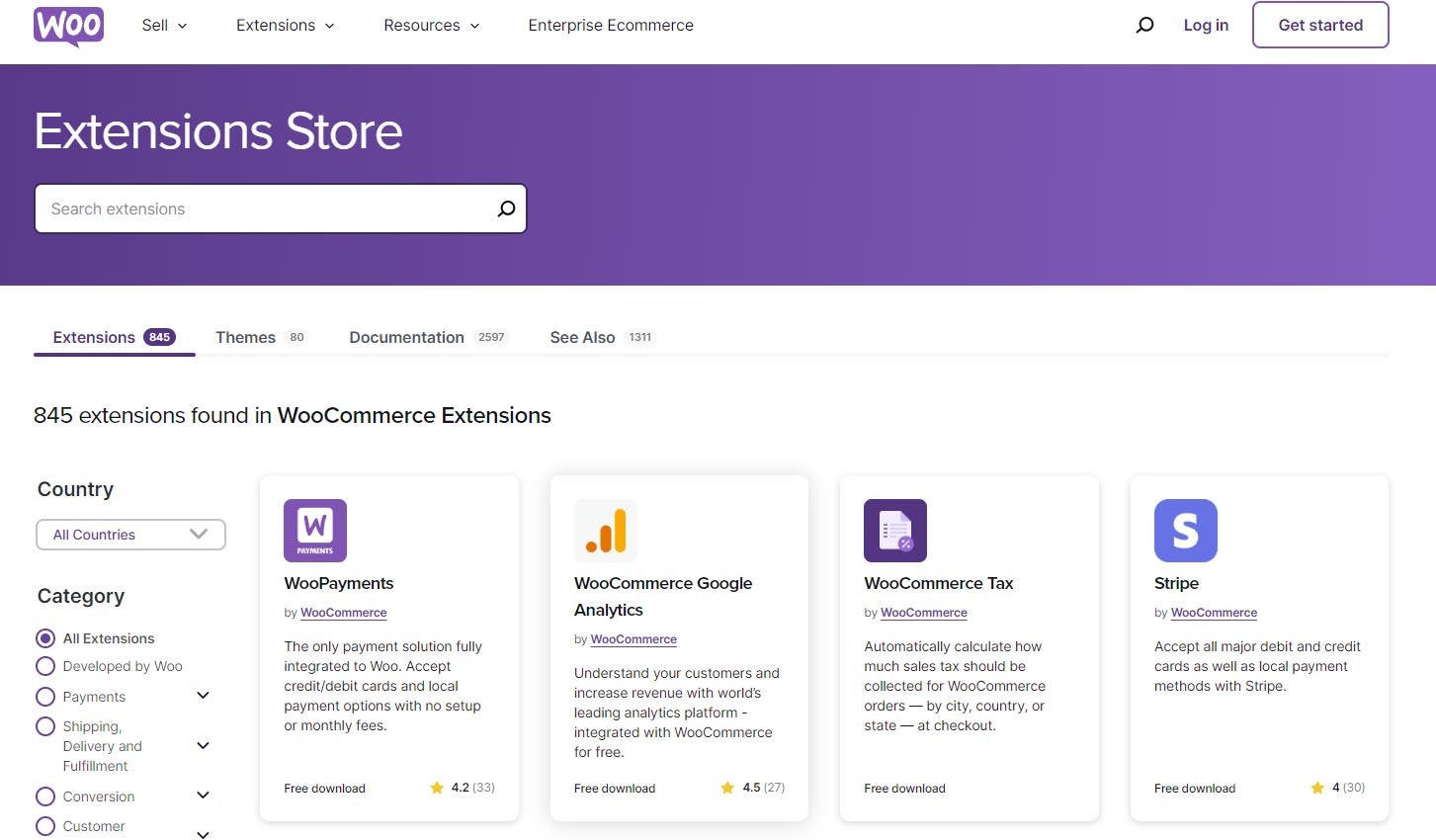WooCommerce Integrations screen