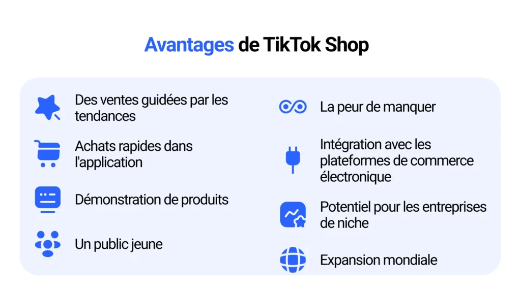 Avantages de TikTok Shop