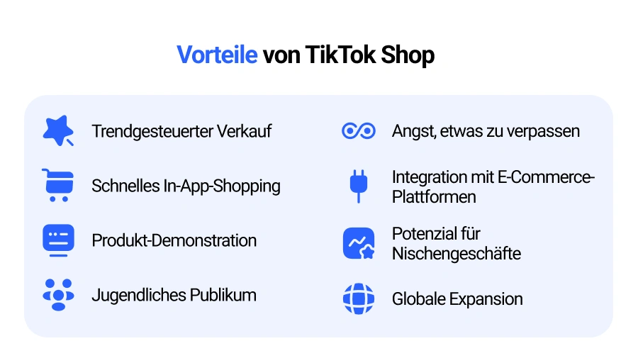 Vorteile von TikTok Shop