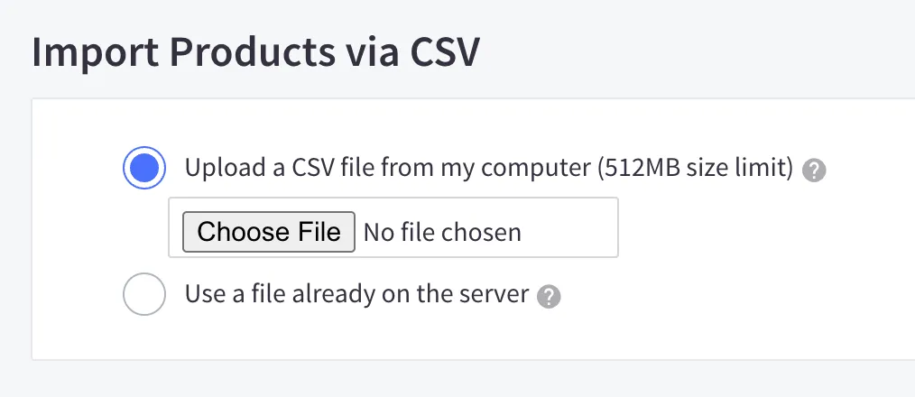 Import Amazon products via CSV file to BigCommerce