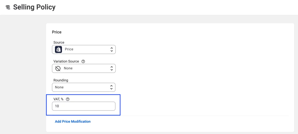 Provide eBay VAT information