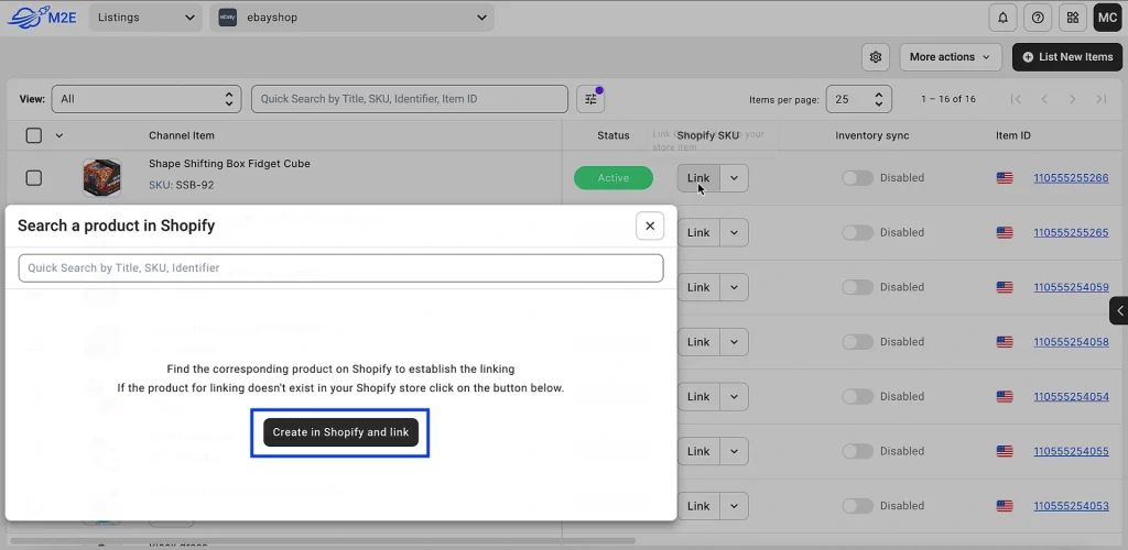 Utwórz produkt w sklepie i połącz go za pomocą M2E Cloud