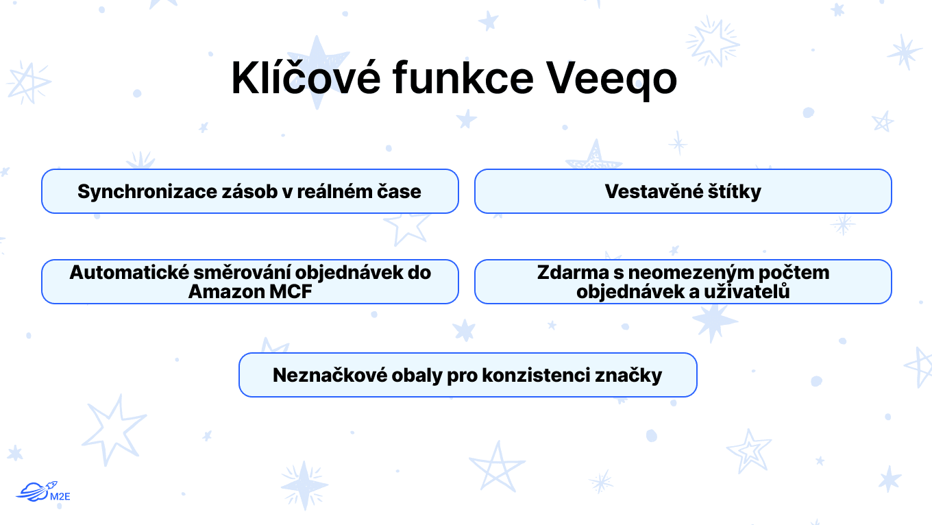 Klíčové funkce Veeqo