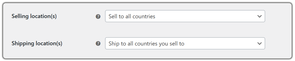 WooCommerce International Shipping - Define Selling and Shipping Locations