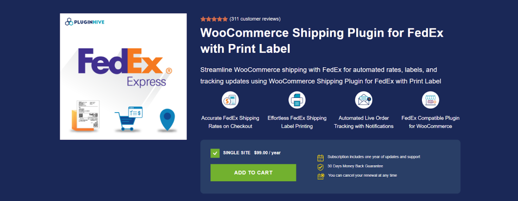 WooCommerce FedEx Shipping Plugin