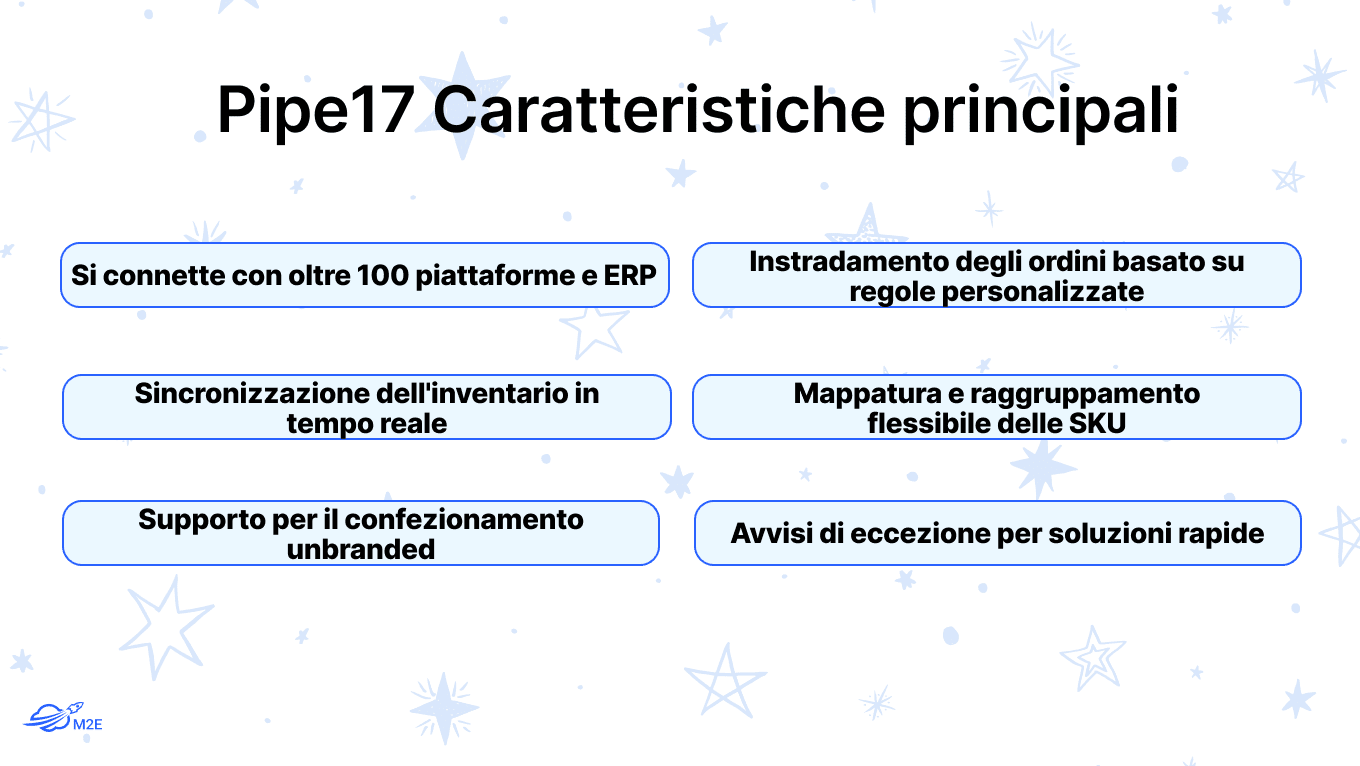Caratteristiche principali di Pipe17