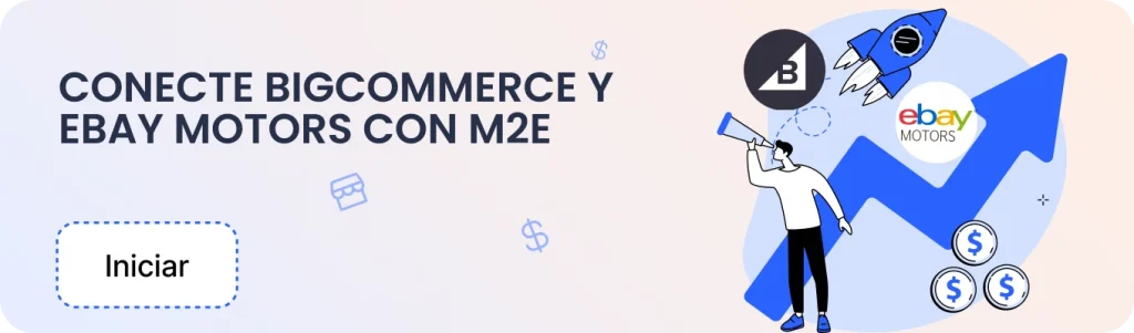 Conectar BigCommerce y eBay Motors compiten M2E Multichannel Connect