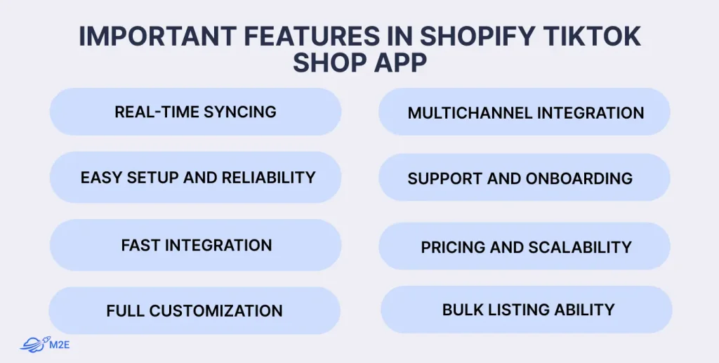 Features in Shopify TikTok Shop App