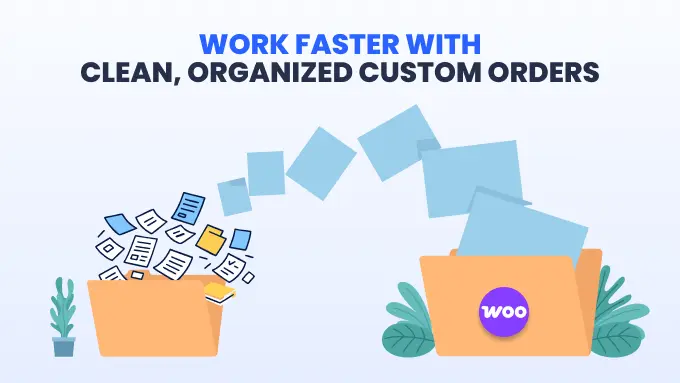 Work faster with
clean, organized custom orders