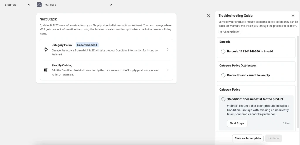 Asistente de validación de anuncios de TikTok Shop de M2E Cloud