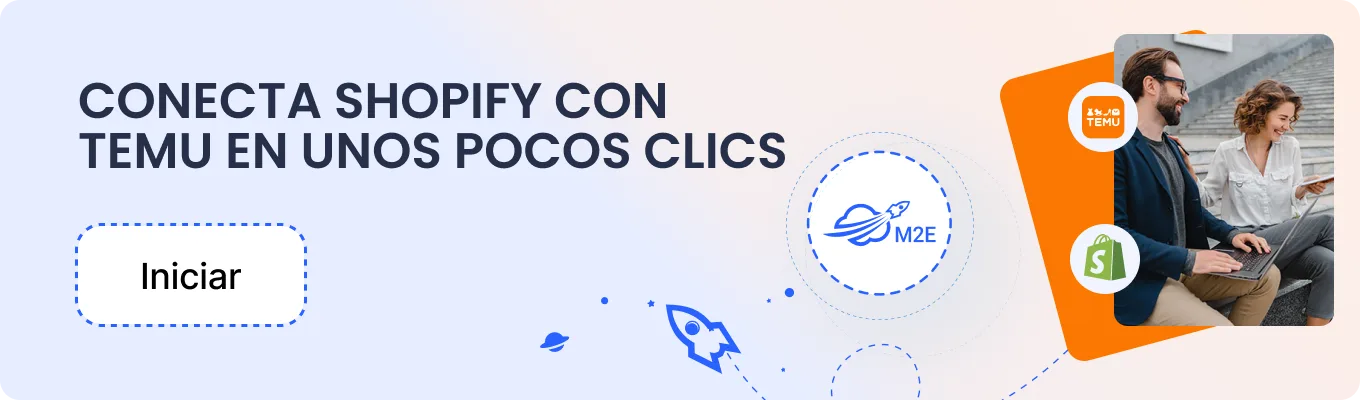 Conecta Shopify a Temu con unos pocos clics