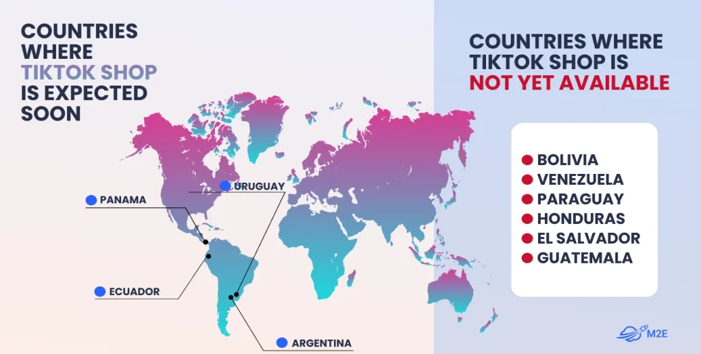 Countries where TikTok Shop is expected soon