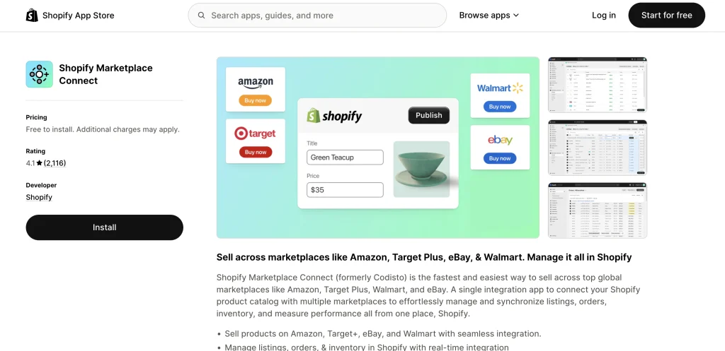 Shopify Marketplace Connect